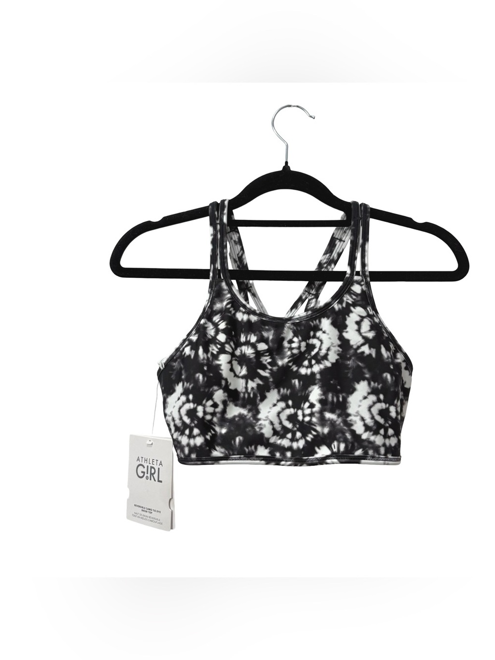 NEW Athleta Girl reversible camo tie-dye bikini swim top Size XL 14
